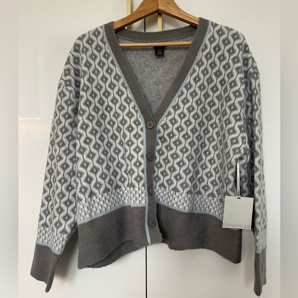 Paraphrase sweater cardigan